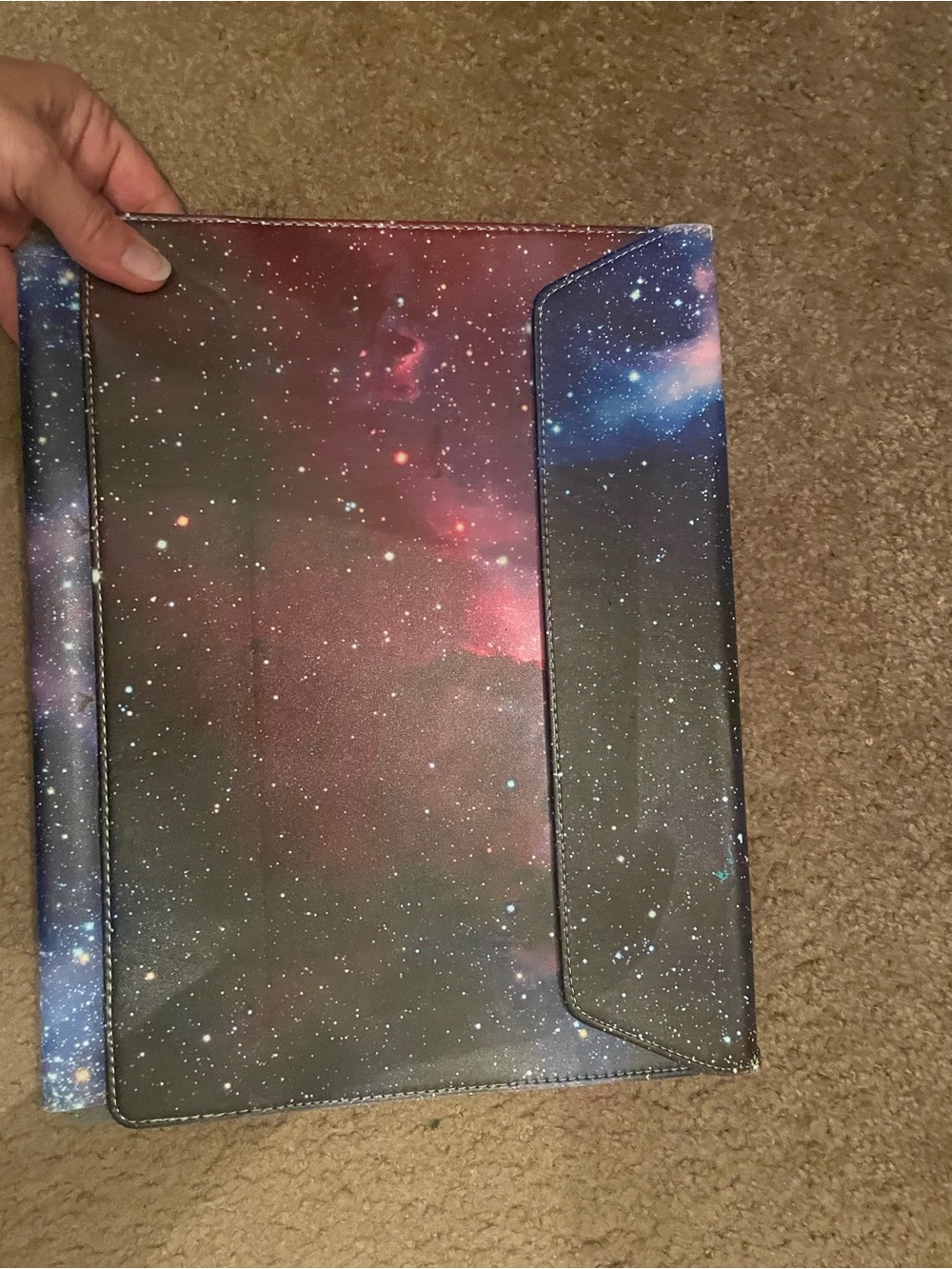 Galaxy Print Tablet Folio Case - Multicolor